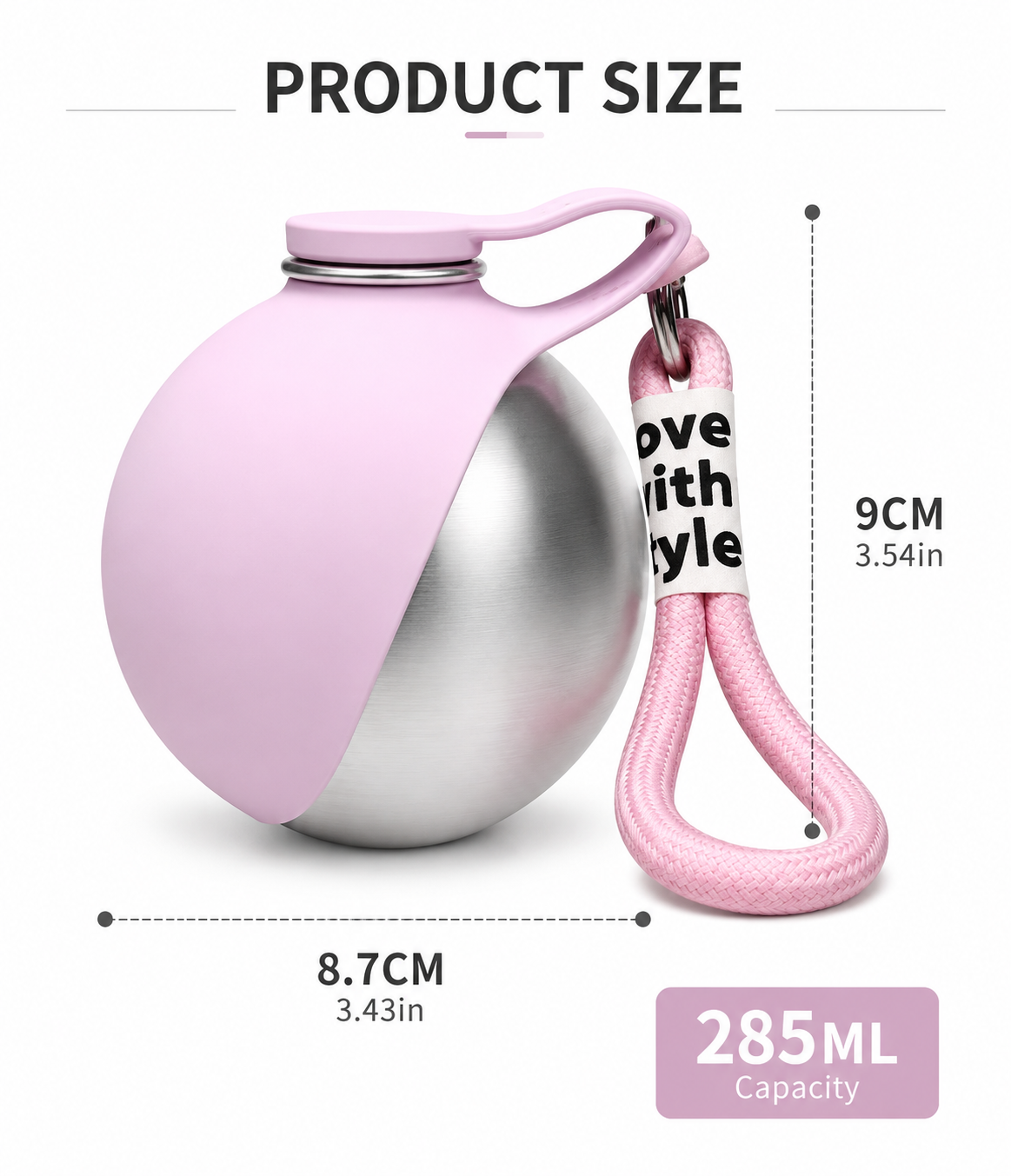 The 2-in-1 Stainless Steel Dog Travel Bottle