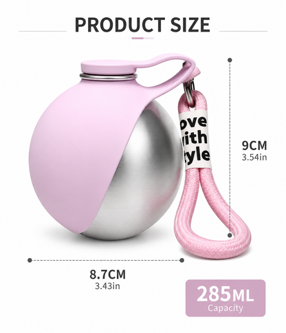 The 2-in-1 Stainless Steel Dog Travel Bottle