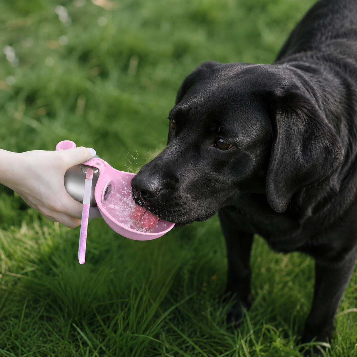 The 2-in-1 Stainless Steel Dog Travel Bottle